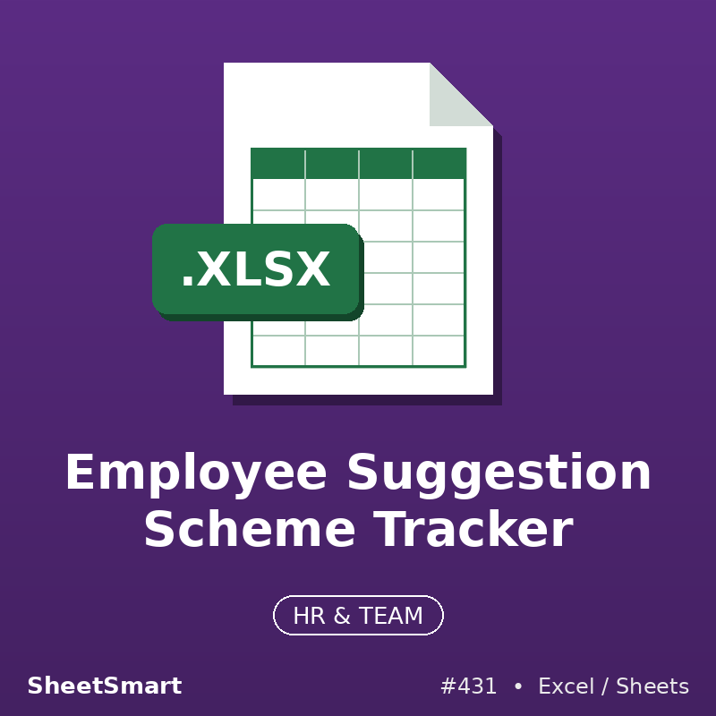 Employee Suggestion Scheme Tracker – Excel template
