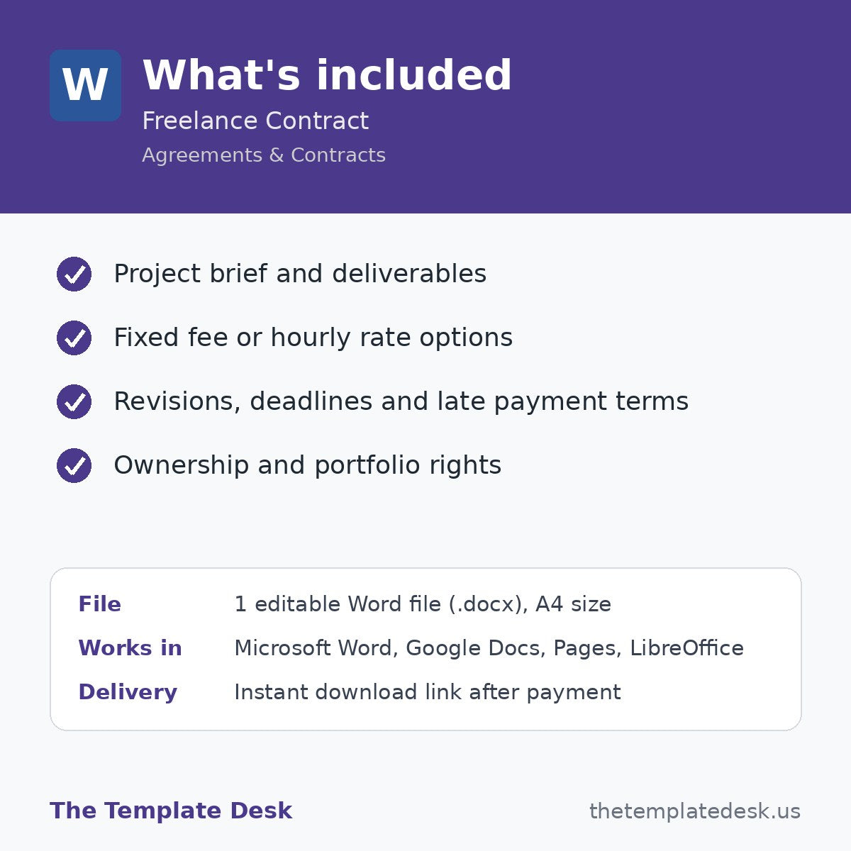 Freelance Contract – what's included