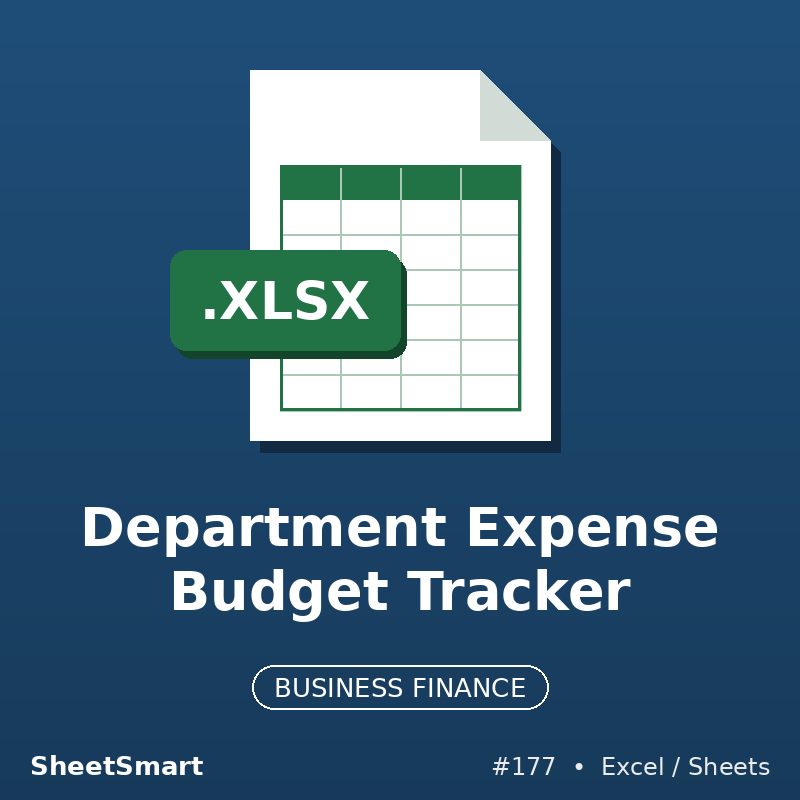 Department Expense Budget Tracker – Excel template