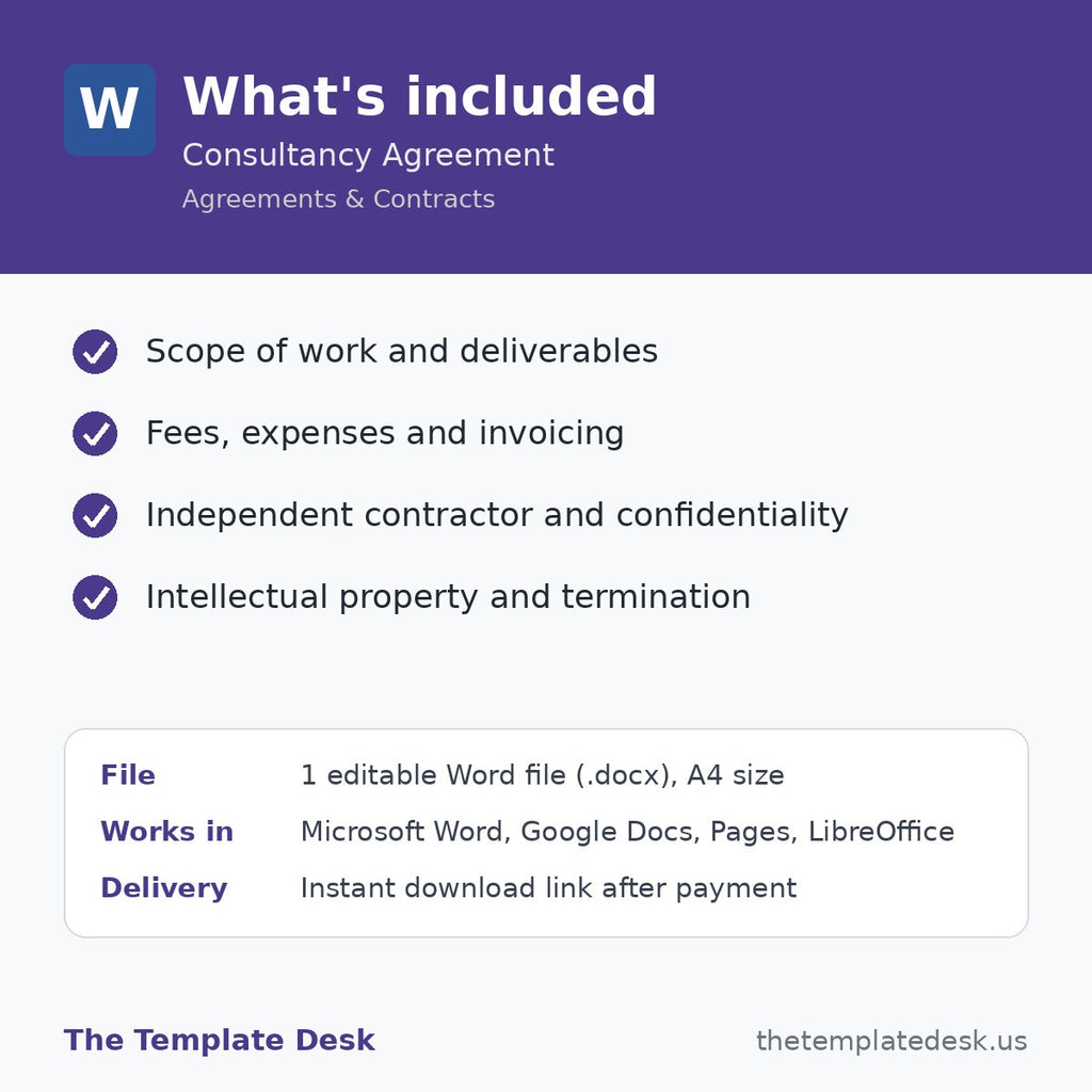 Consultancy Agreement – what's included