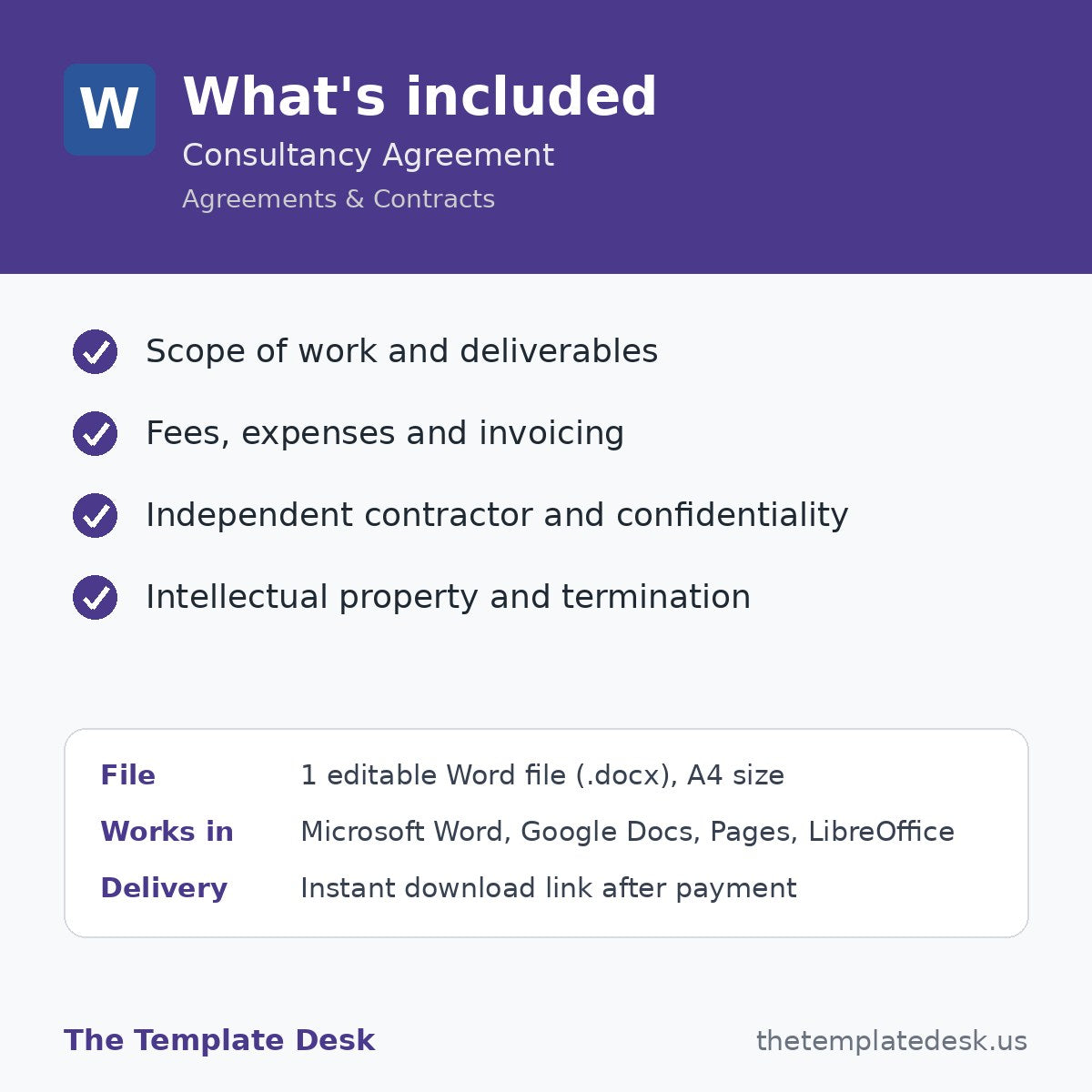 Consultancy Agreement – what's included