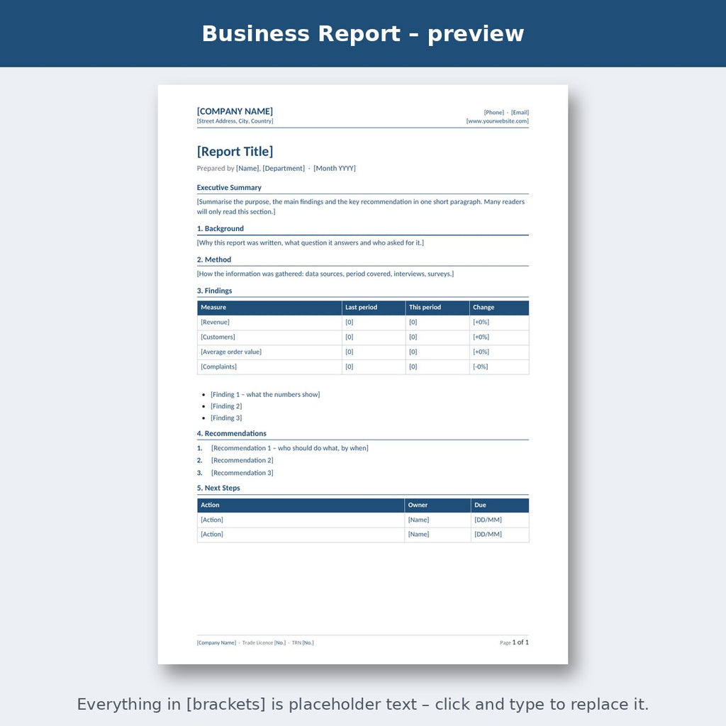 Business Report – preview