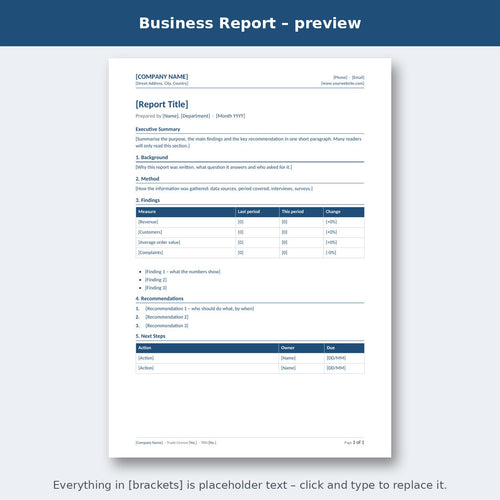 Business Report – preview