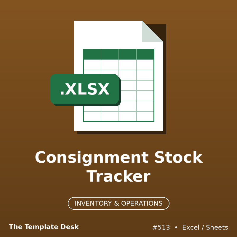 Consignment Stock Tracker – Excel template