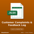 Customer Complaints & Feedback Log – Excel template
