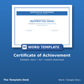 Certificate of Achievement – cover