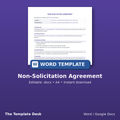 Non-Solicitation Agreement – cover