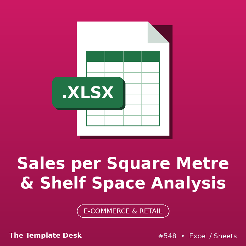 Sales per Square Metre & Shelf Space Analysis – Excel template