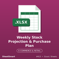Weekly Stock Projection & Purchase Plan – Excel template