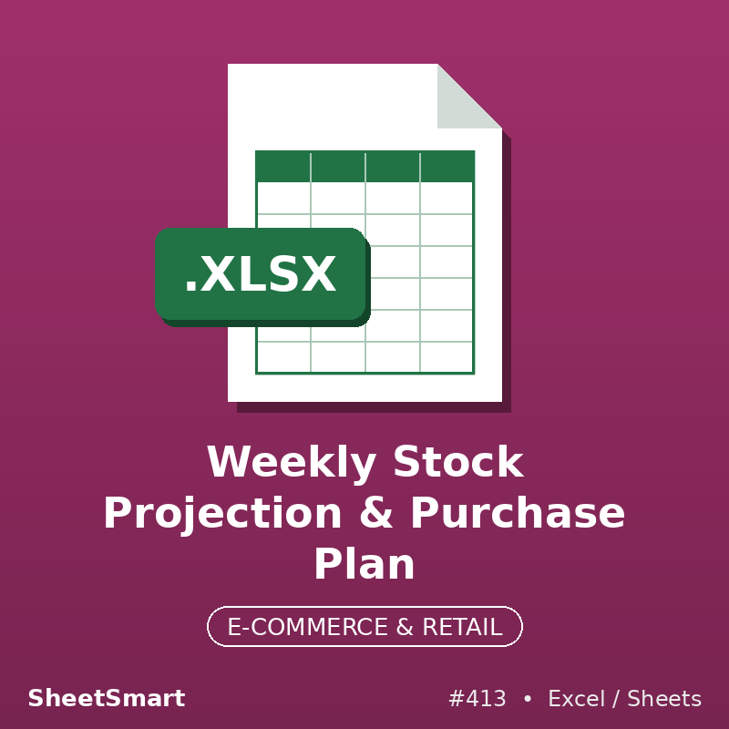Weekly Stock Projection & Purchase Plan – Excel template
