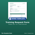 Training Request Form – cover