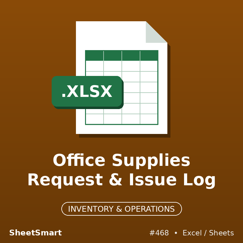 Office Supplies Request & Issue Log – Excel template