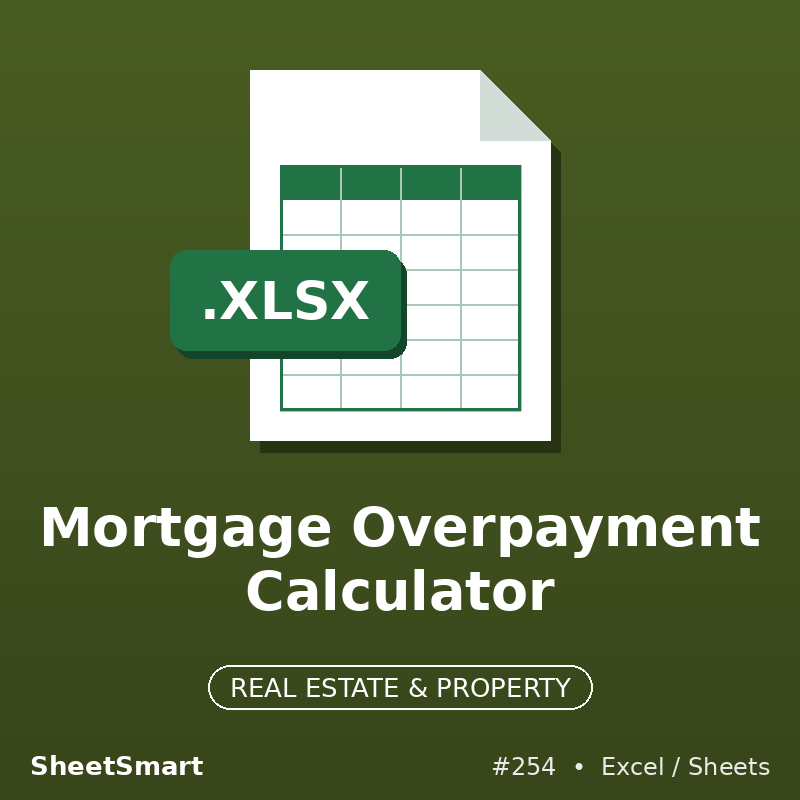 Mortgage Overpayment Calculator – Excel template