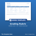 Grading Rubric – cover