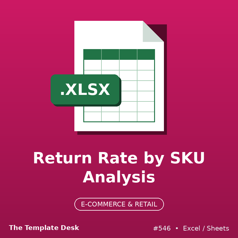 Return Rate by SKU Analysis – Excel template