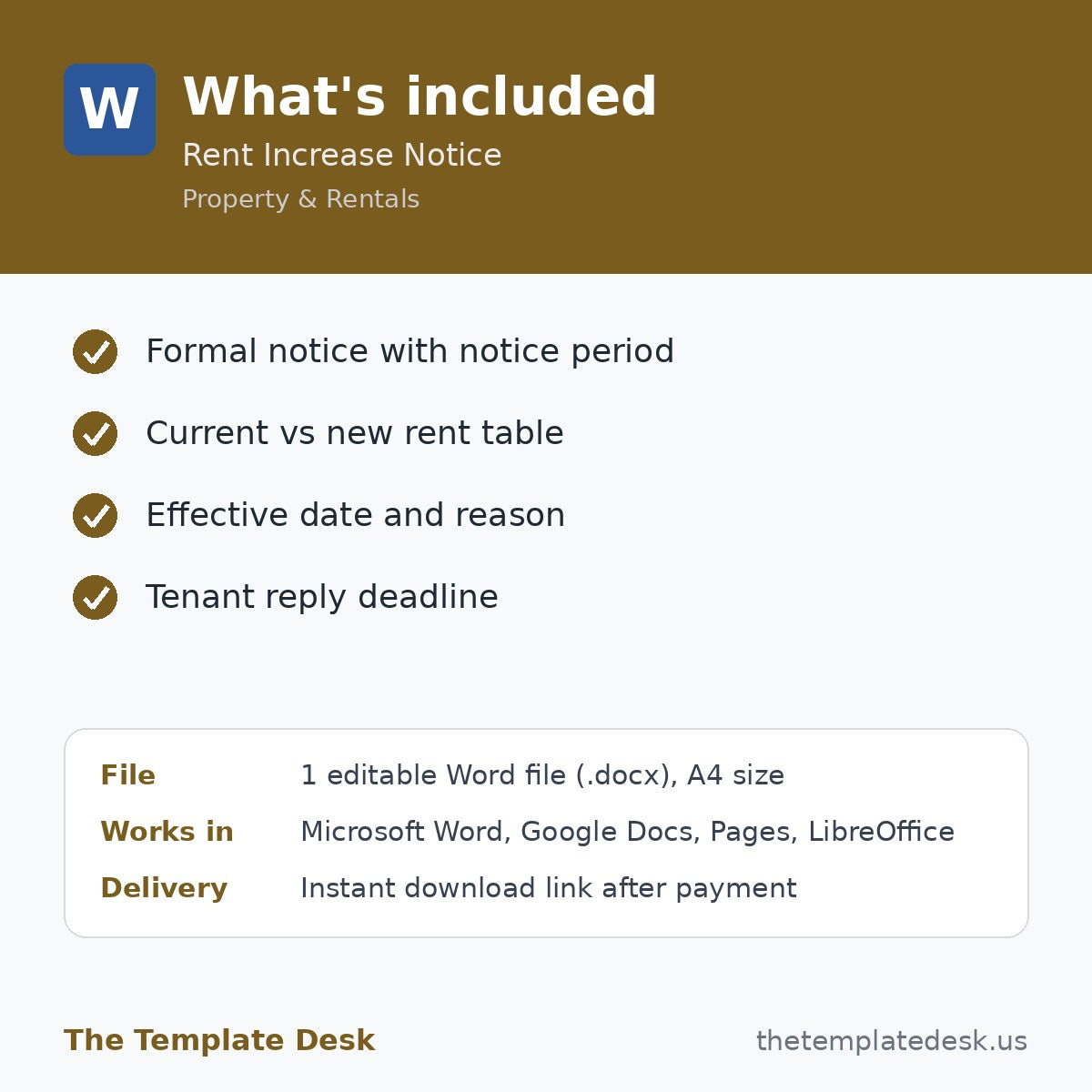 Rent Increase Notice – what's included