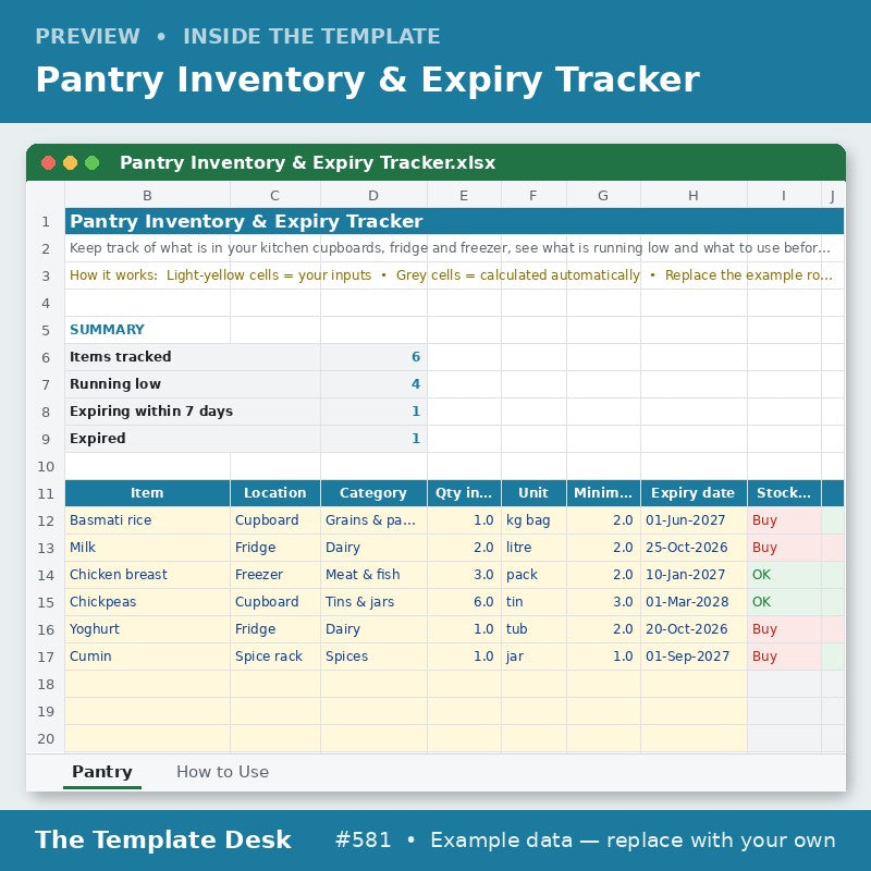Pantry Inventory & Expiry Tracker – preview