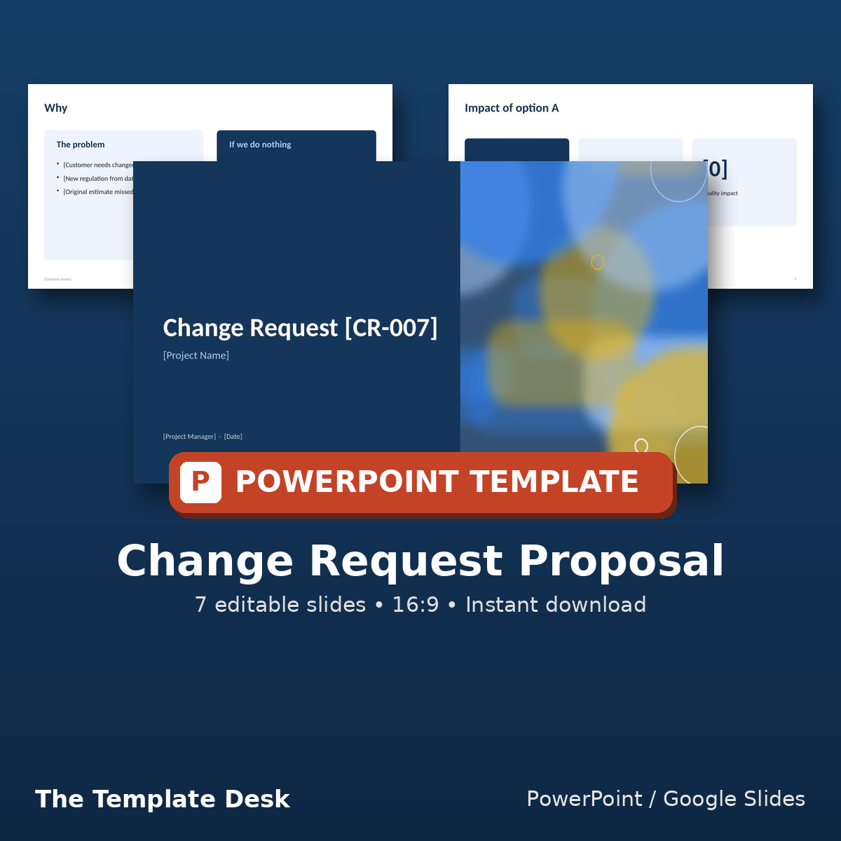 Change Request Proposal – cover