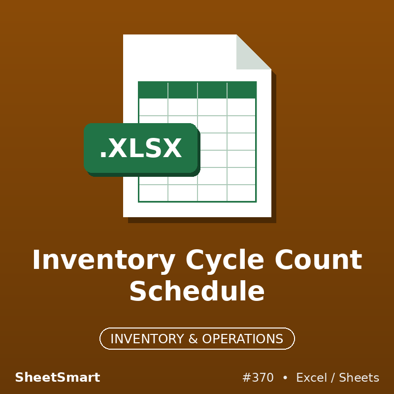 Inventory Cycle Count Schedule – Excel template