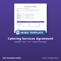 Catering Services Agreement – cover