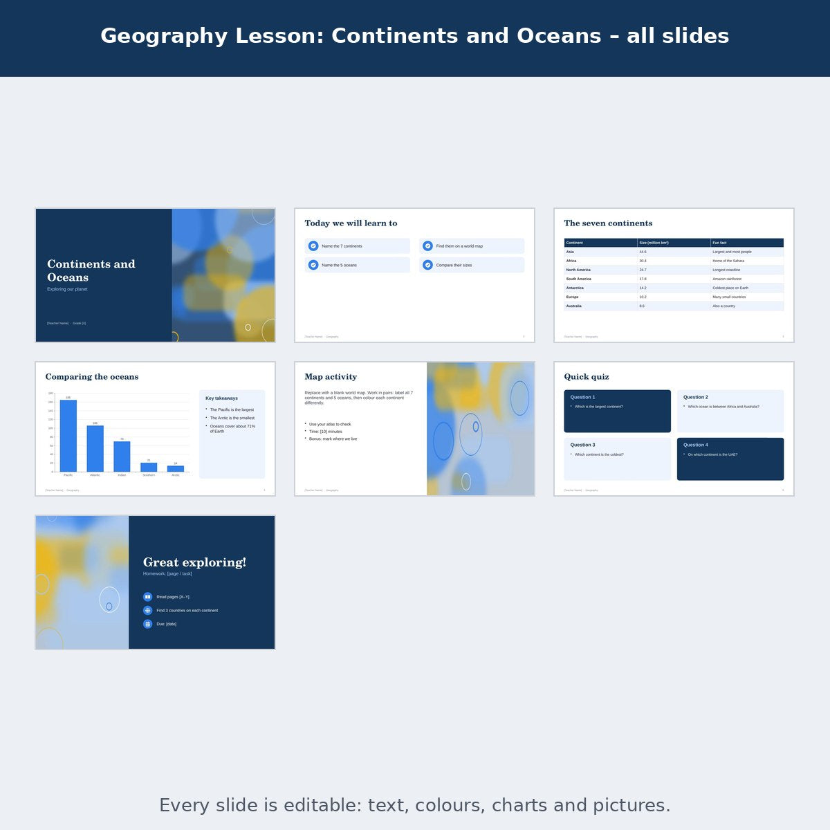 Geography Lesson: Continents and Oceans – preview