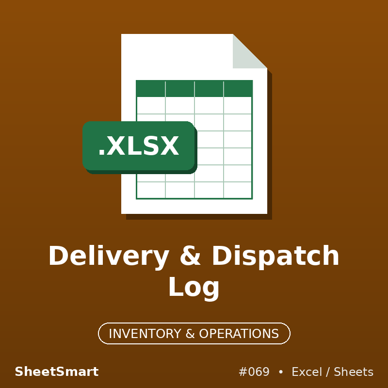 Delivery & Dispatch Log – Excel template