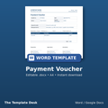 Payment Voucher – cover