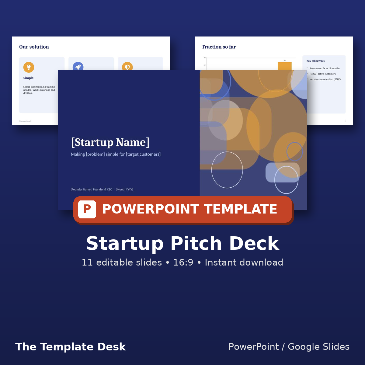 Startup Pitch Deck – cover