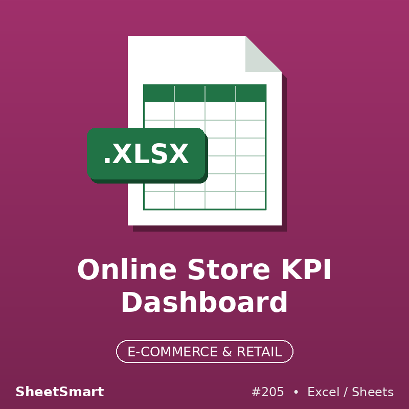 Online Store KPI Dashboard – Excel template