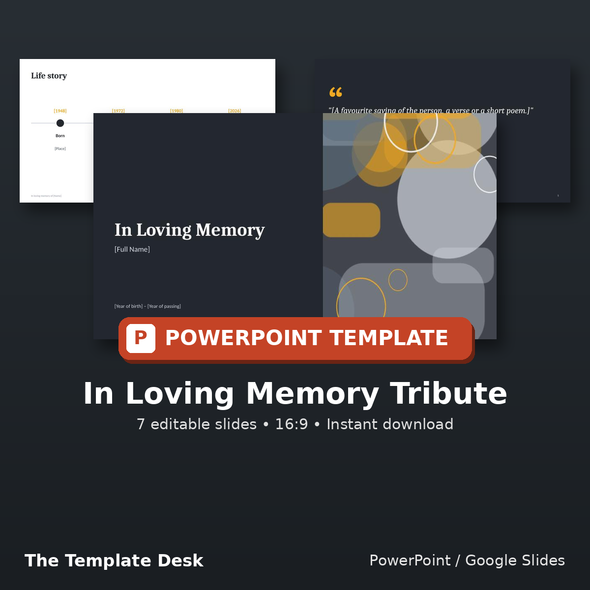 In Loving Memory Tribute – cover