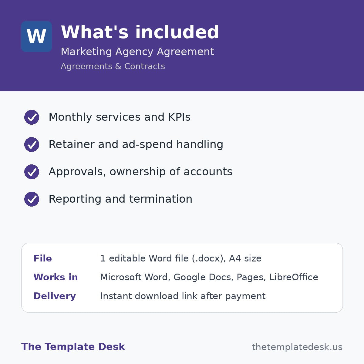 Marketing Agency Agreement – what's included