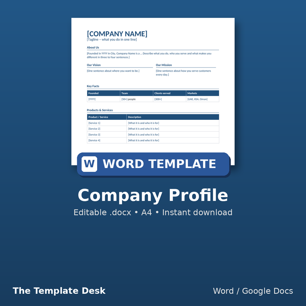 Company Profile – cover