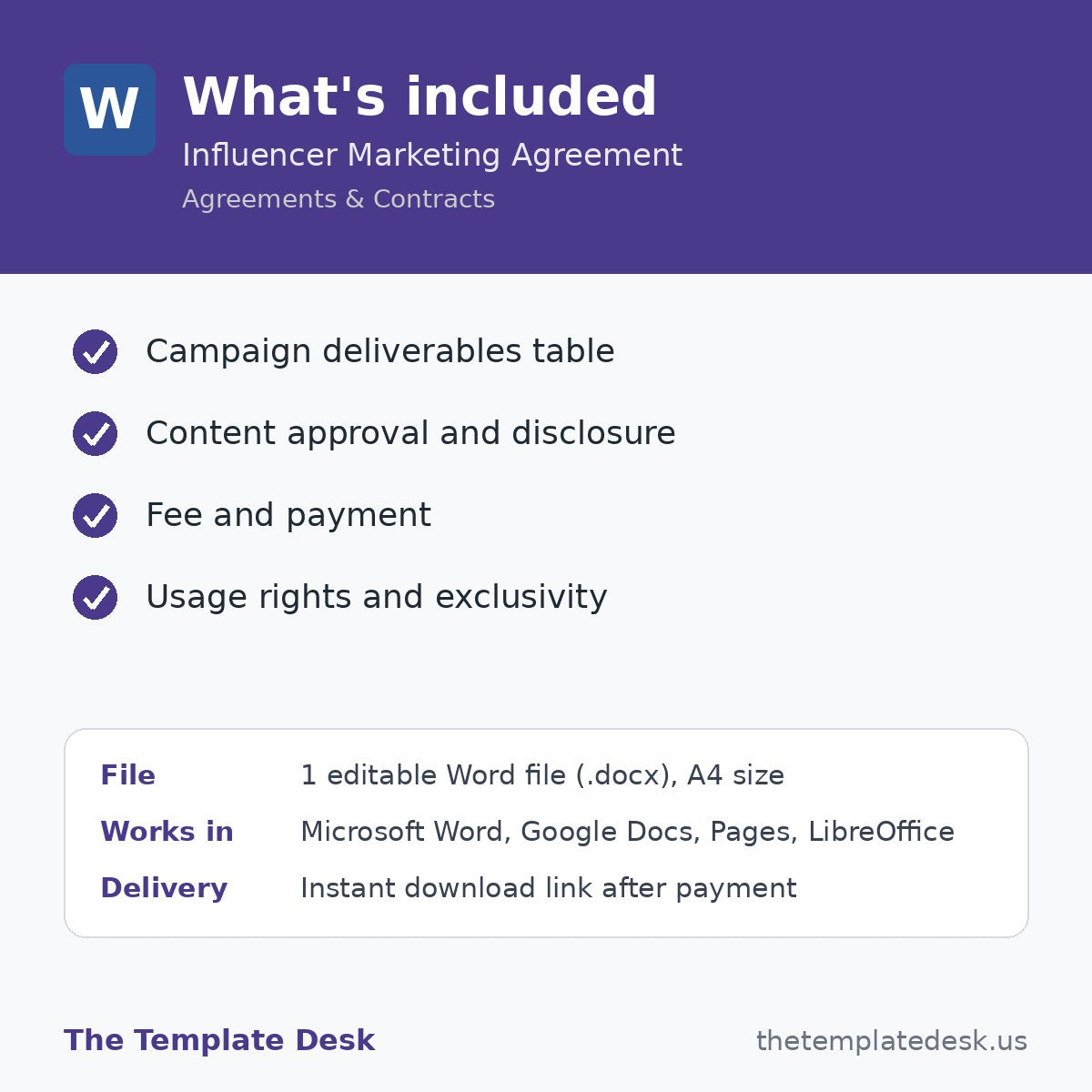 Influencer Marketing Agreement – what's included