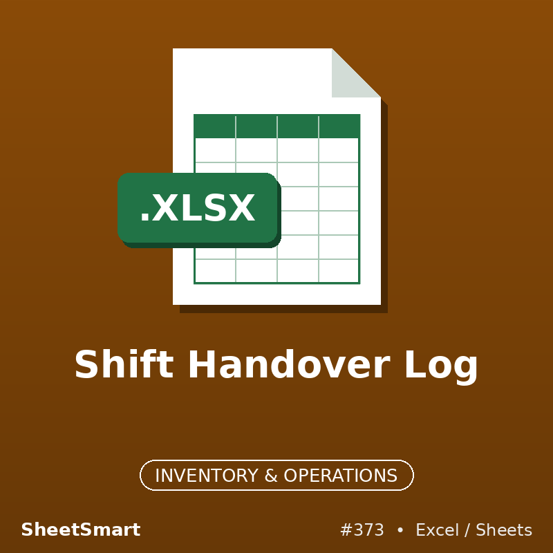 Shift Handover Log – Excel template