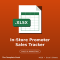 In-Store Promoter Sales Tracker – Excel template