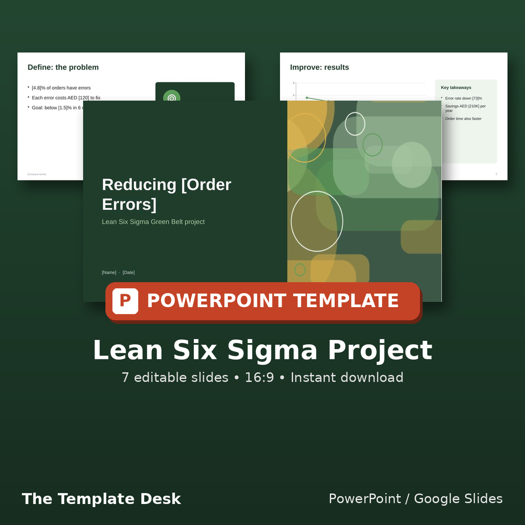 Lean Six Sigma Project – cover