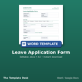 Leave Application Form – cover