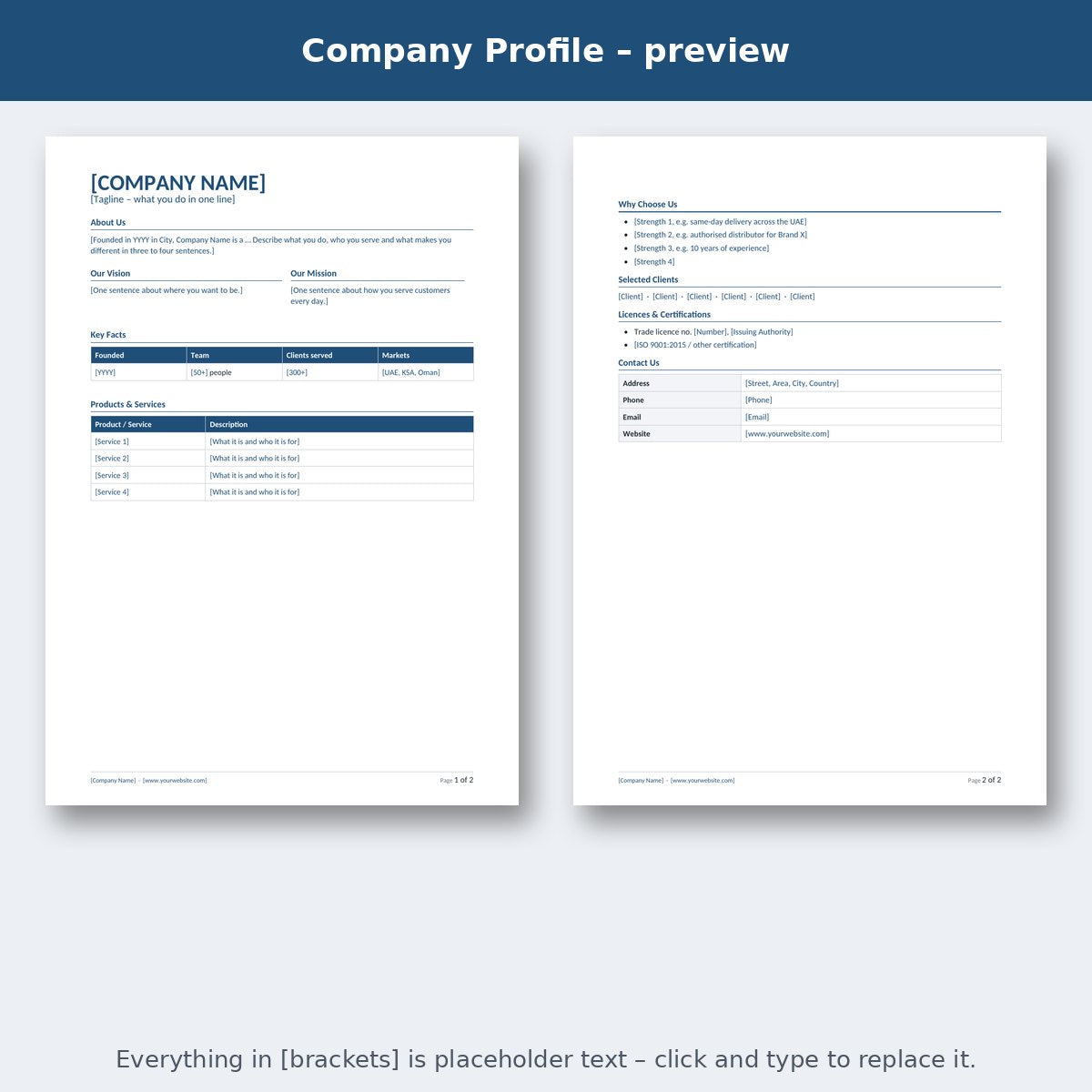 Company Profile – preview
