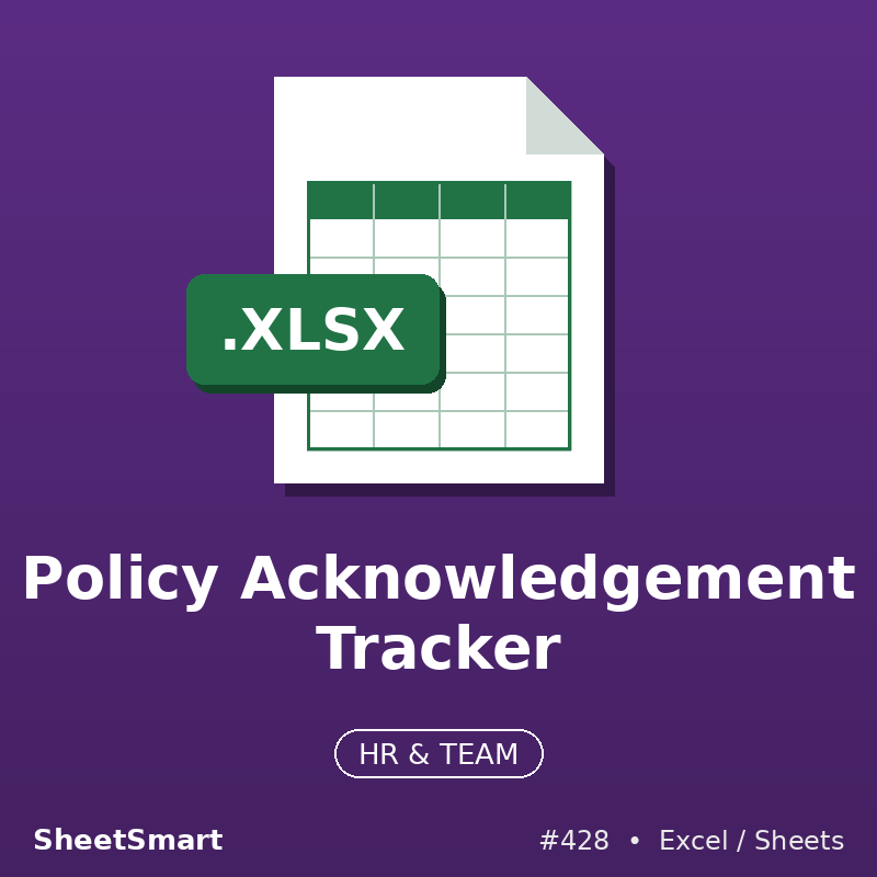 Policy Acknowledgement Tracker – Excel template