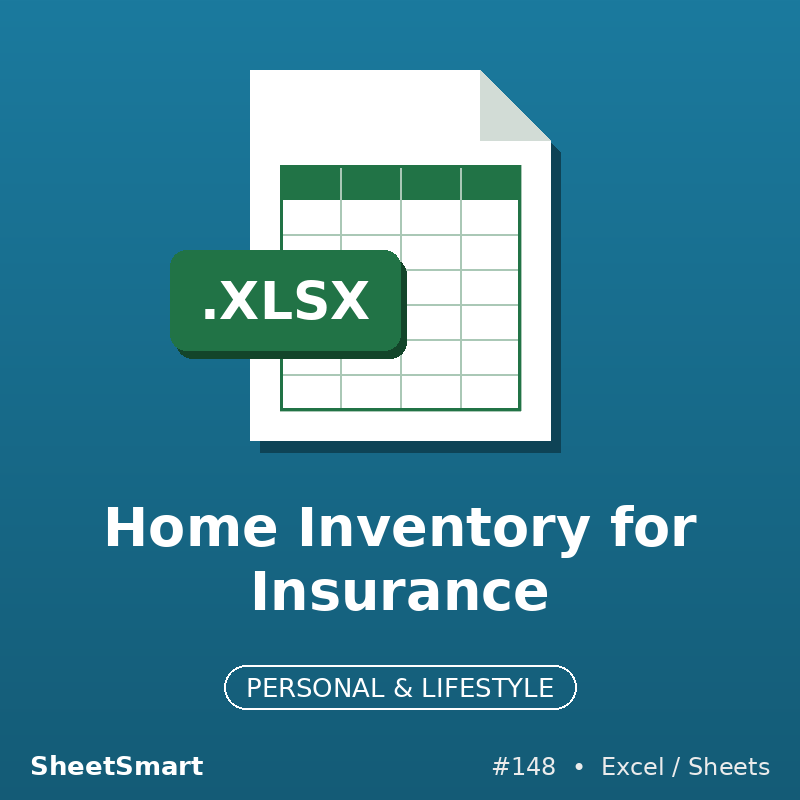 Home Inventory for Insurance – Excel template