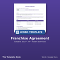 Franchise Agreement – cover