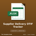 Supplier Delivery OTIF Tracker – cover