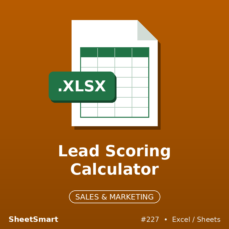 Lead Scoring Calculator – Excel template