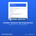 Fresher Resume (No Experience) – cover