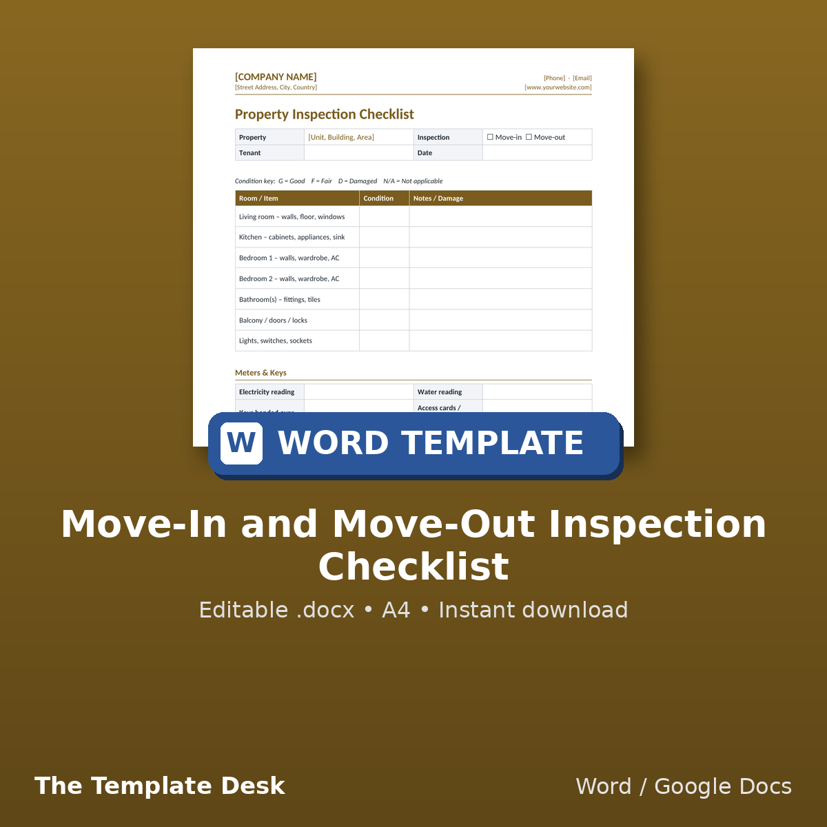 Move-In and Move-Out Inspection Checklist – cover
