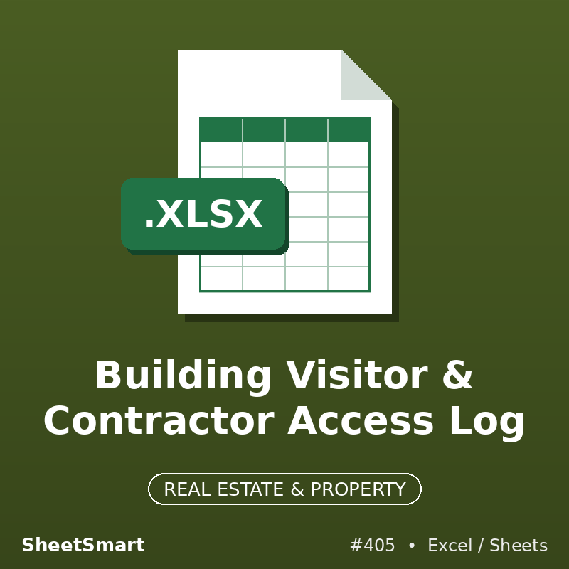Building Visitor & Contractor Access Log – Excel template