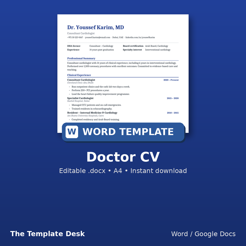 Doctor CV – cover