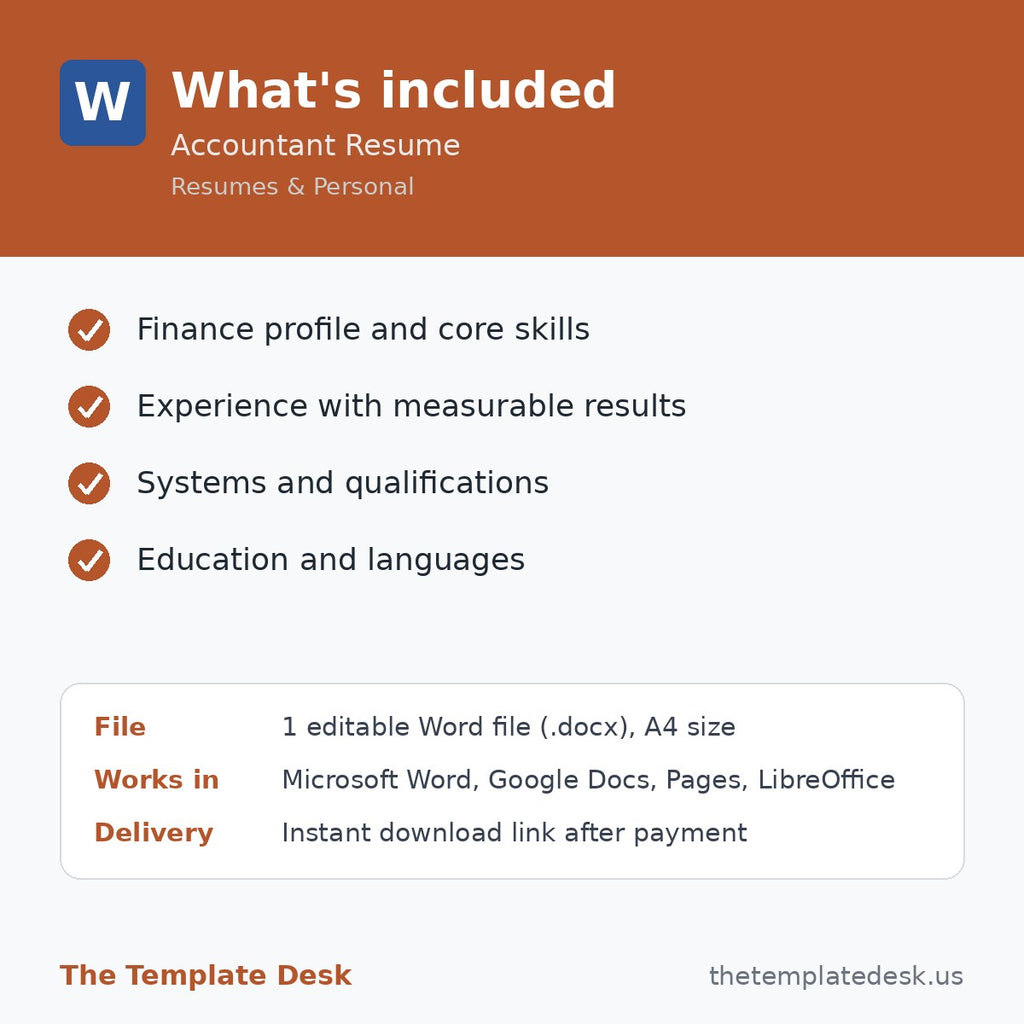 Accountant Resume – what's included