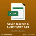 Cover Teacher & Substitution Log – Excel template