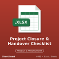 Project Closure & Handover Checklist – Excel template